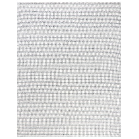 SAFAVIEH Marbella Lorenzo Striped Area Rug, Light Grey/Ivory, 9' x 12'