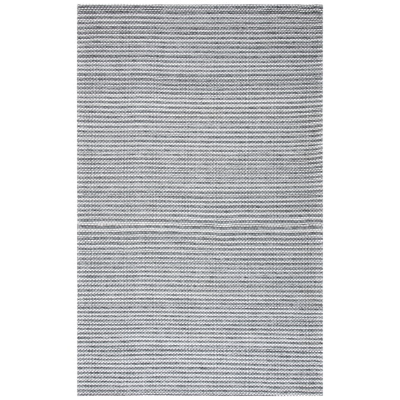SAFAVIEH Marbella Lorenzo Striped Runner Rug, Charcoal/Ivory, 2'3" x 6'