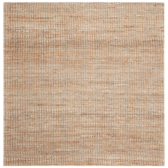 SAFAVIEH Marbella Christina Solid Area Rug, Natural/Ivory, 4' x 4' Square