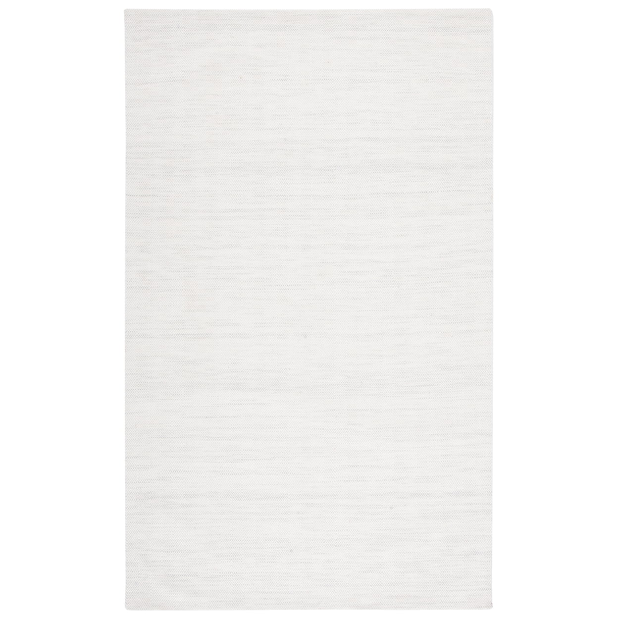Ivory Geometric Handwoven Wool-Viscose 8' x 10' Area Rug