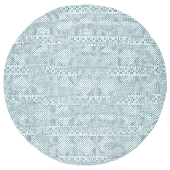 SAFAVIEH Marbella Matilda Diamond Area Rug, Blue, 7' x 7' Round