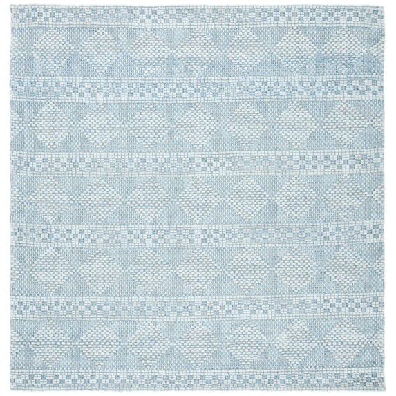 SAFAVIEH Marbella Matilda Diamond Area Rug, Blue, 7' x 7' Square