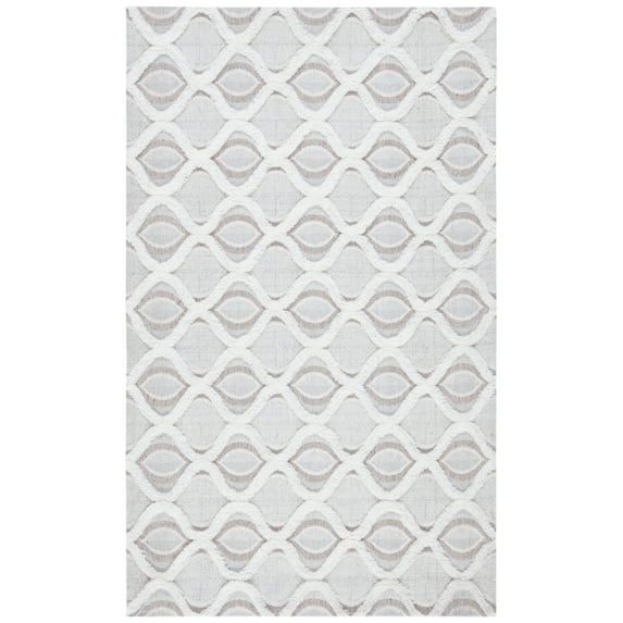 SAFAVIEH Marbella Melody Geometric Trellis Area Rug, Beige/Ivory, 4' x 6'