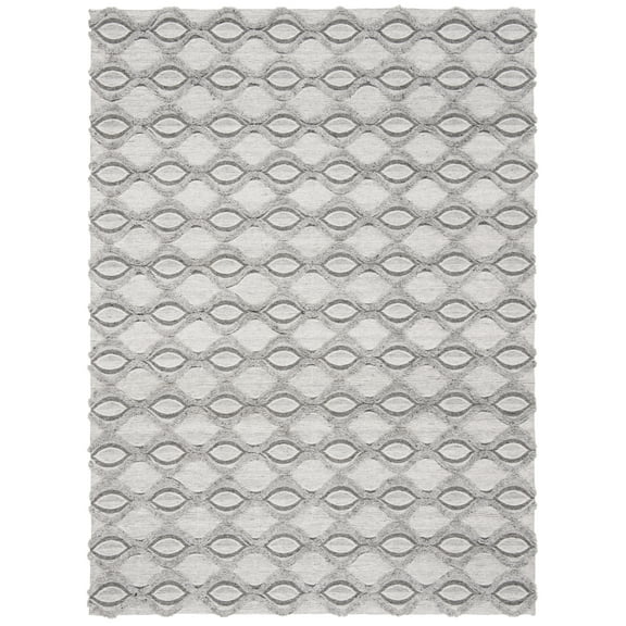 SAFAVIEH Marbella Melody Geometric Trellis Area Rug, Grey/Charcoal, 3' x 5'