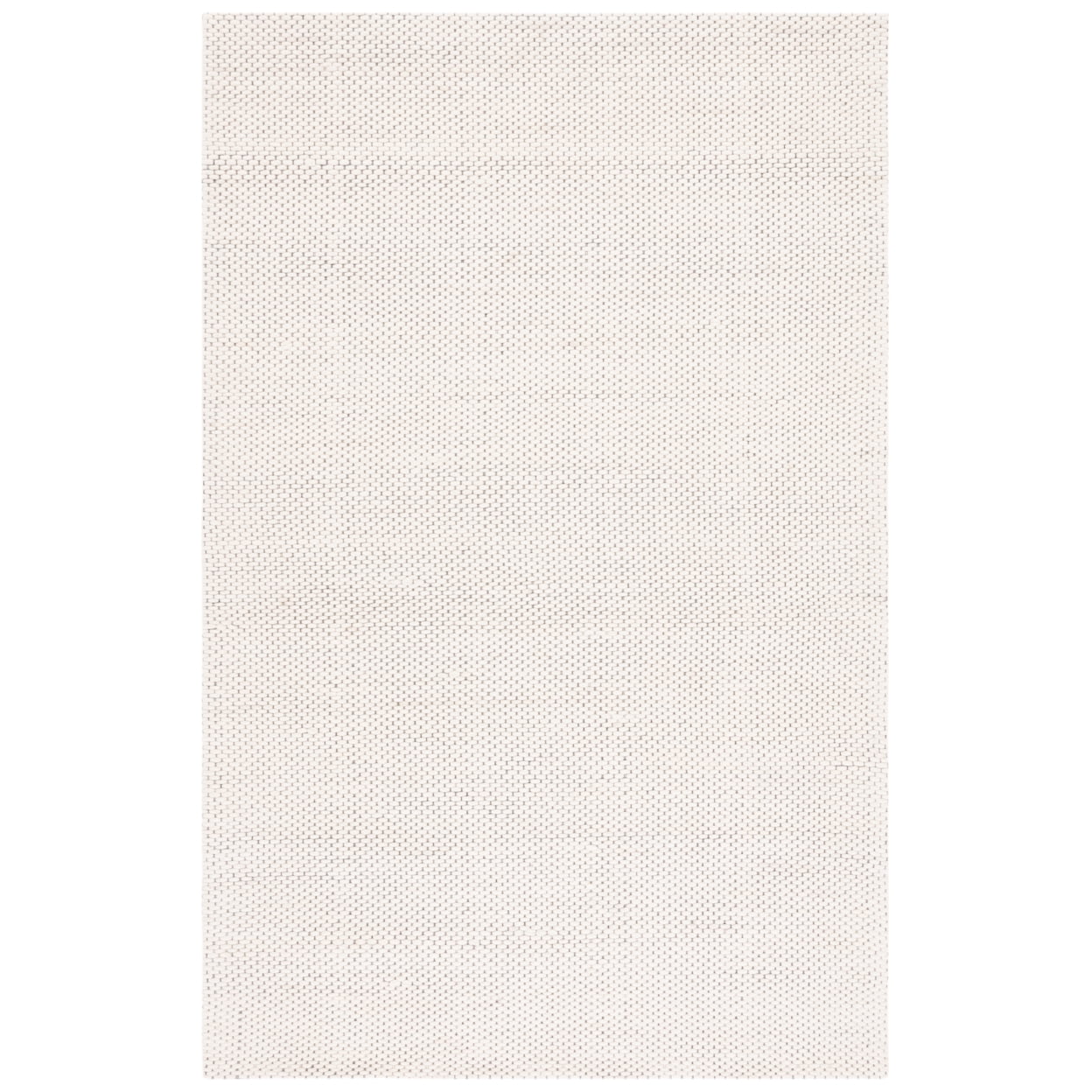 Ivory Rectangular Handwoven Wool Area Rug