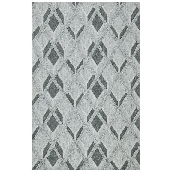 SAFAVIEH Marbella Melyssa Geometric Diamonds Area Rug, Grey/Charcoal, 3' x 5'