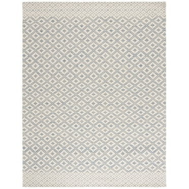 SAFAVIEH Marbella Mervyn Diamond Area Rug, Blue/Ivory, 8' x 10'