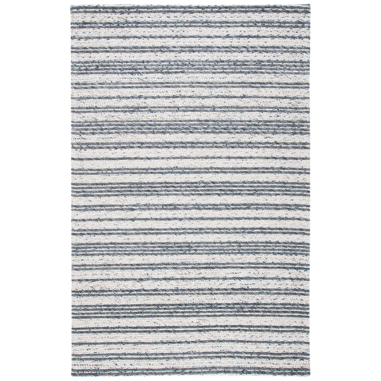 Marbella 3' x 5' Gray Flat Woven Wool Rug