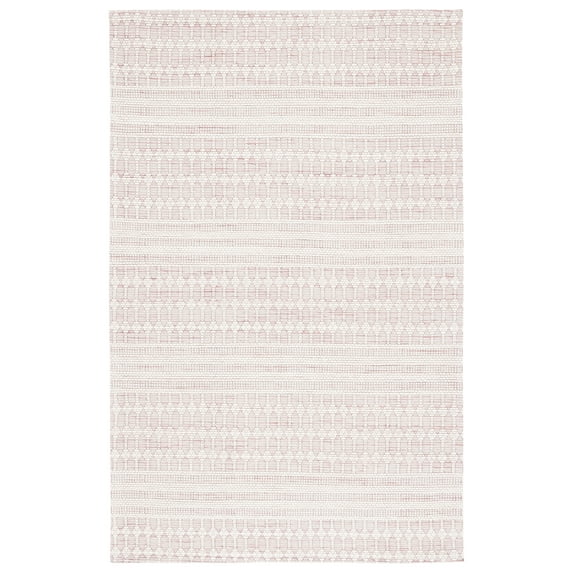SAFAVIEH Marbella Norton Geometric Area Rug, Pink/Ivory, 5' x 8'