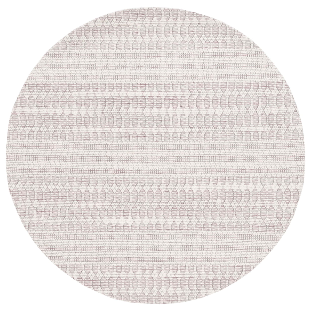 SAFAVIEH Marbella Norton Geometric Area Rug, Pink/Ivory, 6' x 6' Round