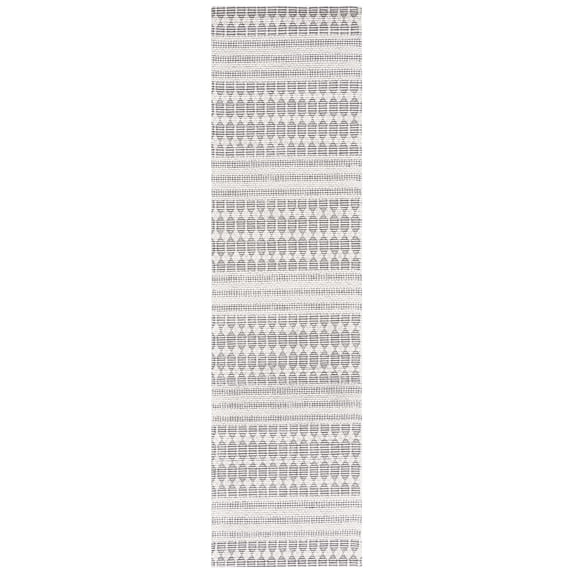 SAFAVIEH Marbella Norton Geometric Runner Rug, Black/Ivory, 2'3" x 9'