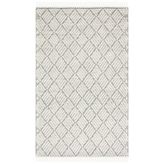 SAFAVIEH Marbella Ombre Diamond Area Rug, Ivory/Black, 4' x 6'