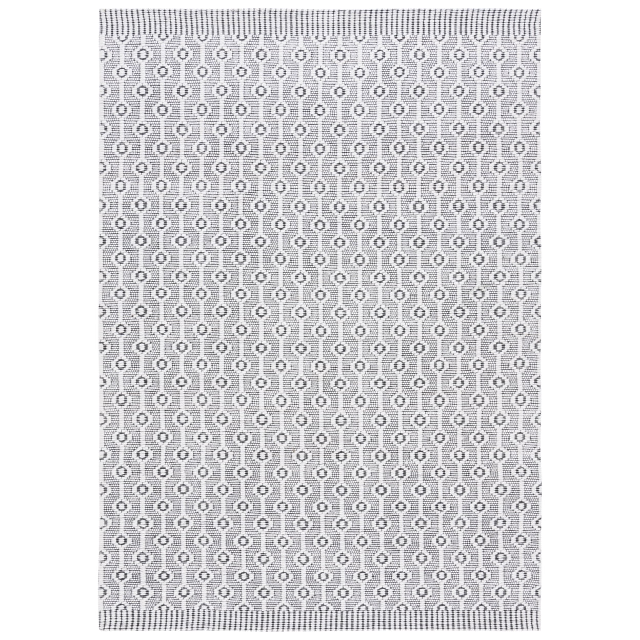 SAFAVIEH Marbella Ombre Diamond Area Rug, Ivory/Black, 8' x 10'