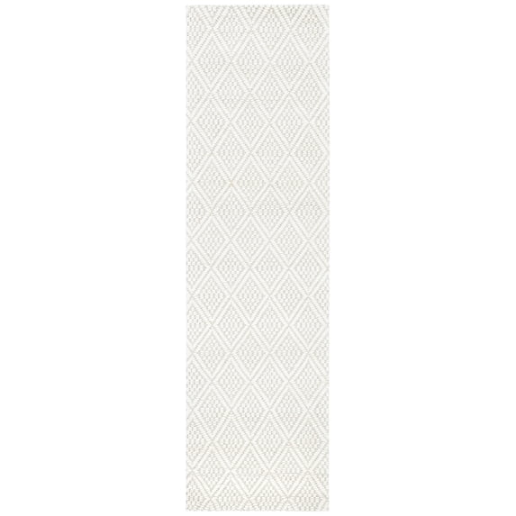SAFAVIEH Marbella Pauletta Diamond Runner Rug, Ivory, 2'3" x 8'