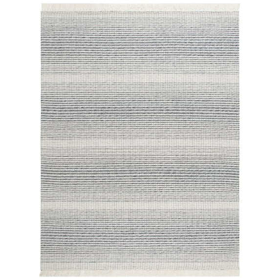 SAFAVIEH Marbella Peronal Distressed Area Rug, Ivory/Navy, 8' x 10'