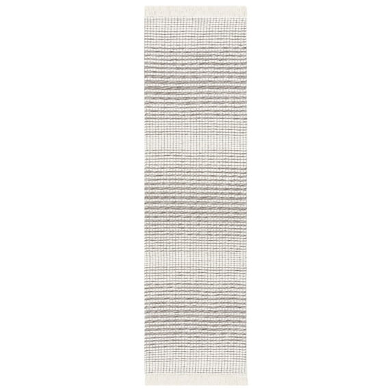 SAFAVIEH Marbella Peronal Distressed Runner Rug, Ivory/Dark Brown, 2'3" x 8'
