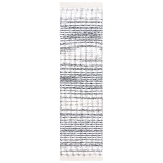 SAFAVIEH Marbella Peronal Distressed Runner Rug, Ivory/Navy, 2'3" x 8'