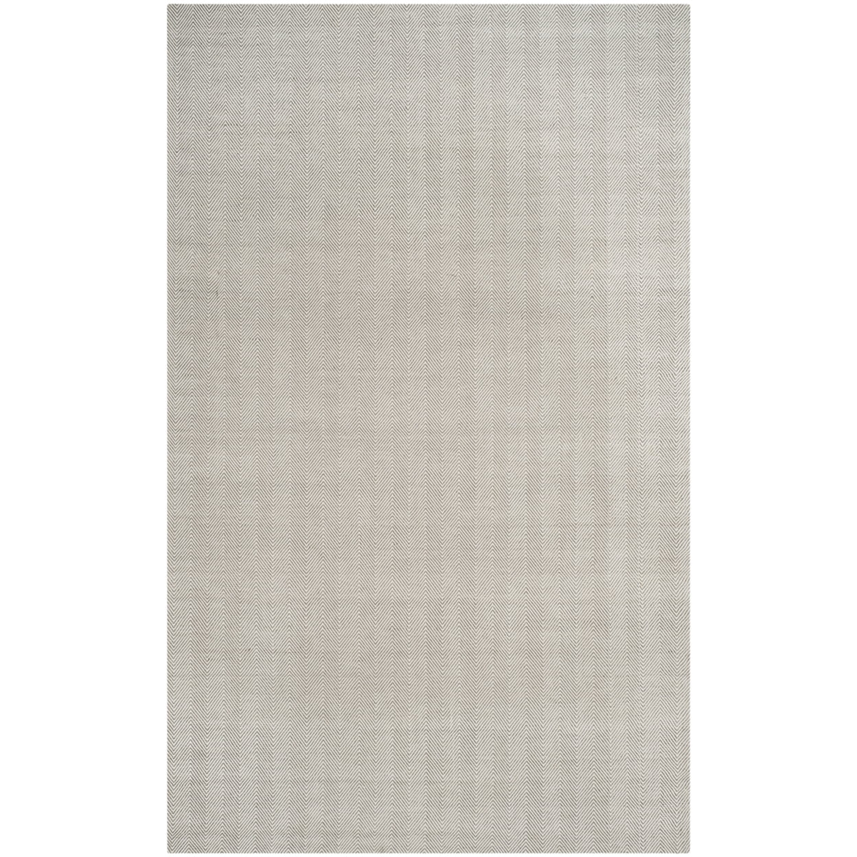 Elegance Light Blue Hand Woven Wool-Blend 5' x 8' Area Rug