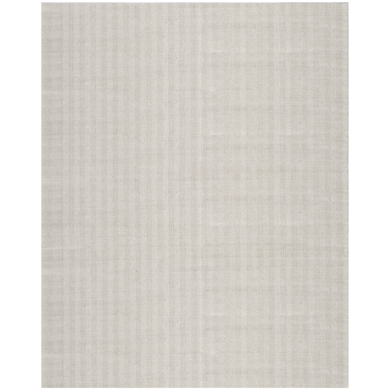 Gray Flat Woven Handmade Wool Viscose 6' x 9' Area Rug
