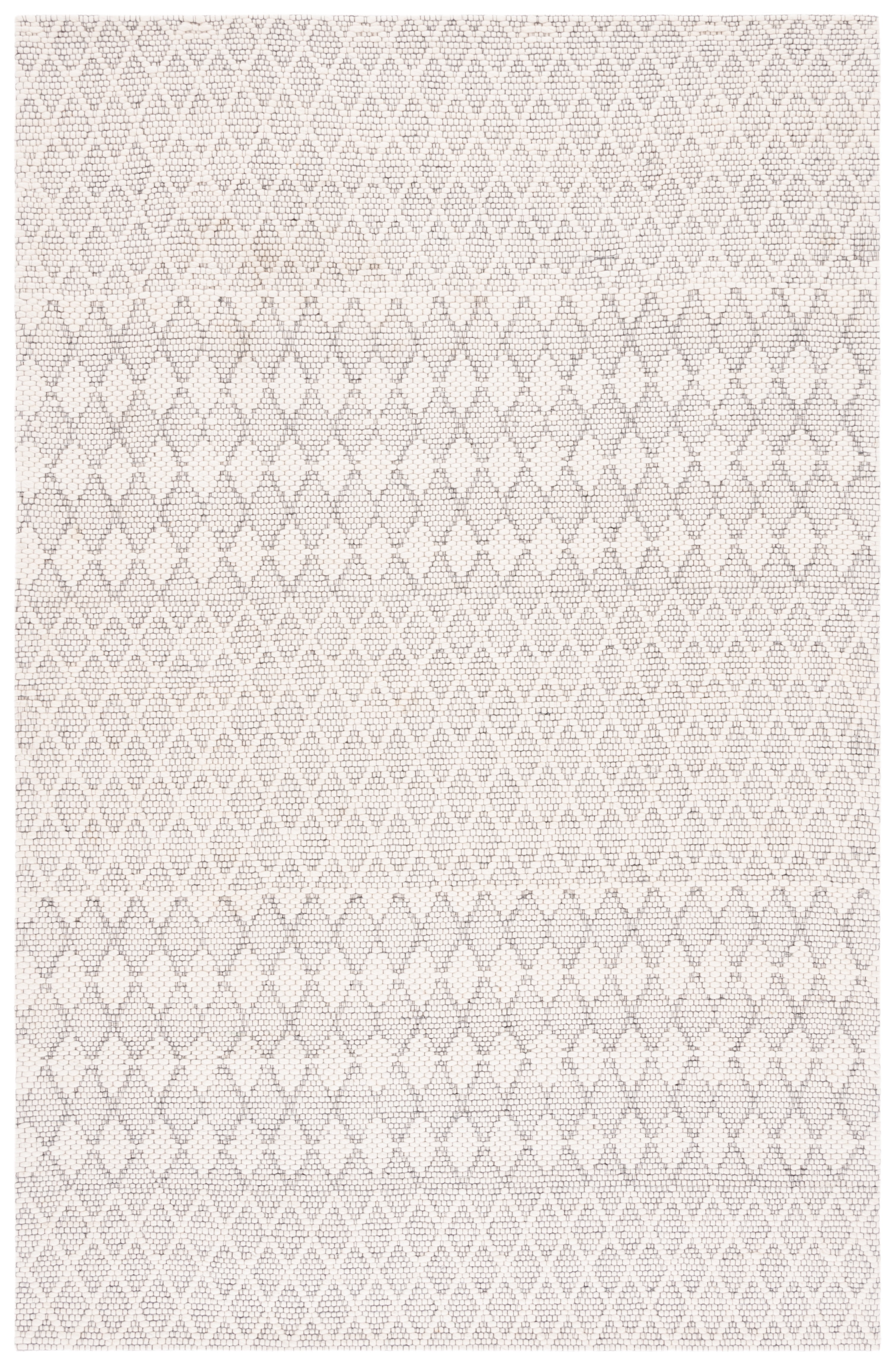Ivory Flat Woven Handmade Wool 4' x 6' Area Rug