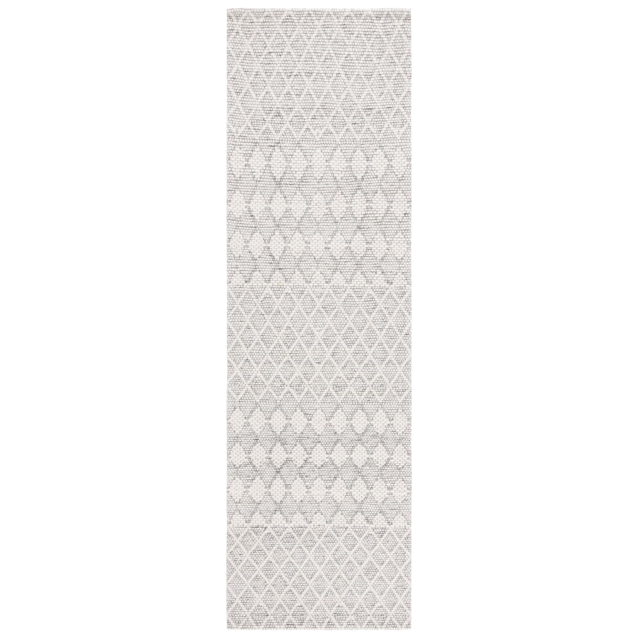 SAFAVIEH Marbella Raschelle Diamond Runner Rug, Ivory, 2'3" x 8'