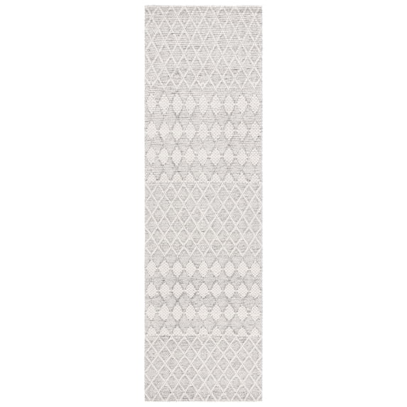 SAFAVIEH Marbella Raschelle Diamond Runner Rug, Ivory, 2'3" x 8'