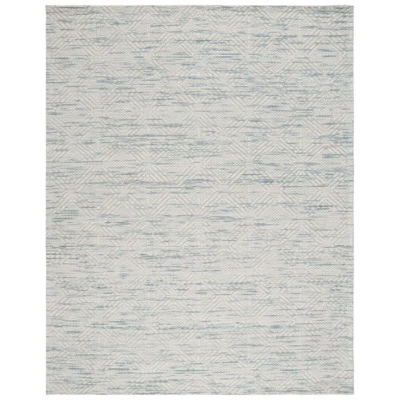 SAFAVIEH Marbella Rhonda Diamond Area Rug, Light Blue/Beige, 8' x 10'