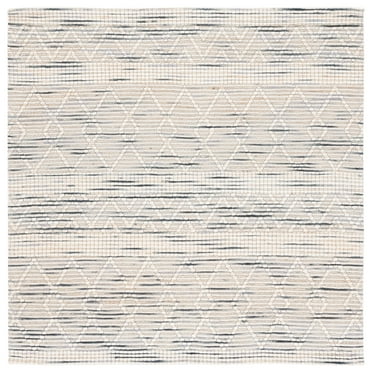 SAFAVIEH Marbella Riagan Diamond Area Rug, Ivory/Grey, 6' x 6' Square