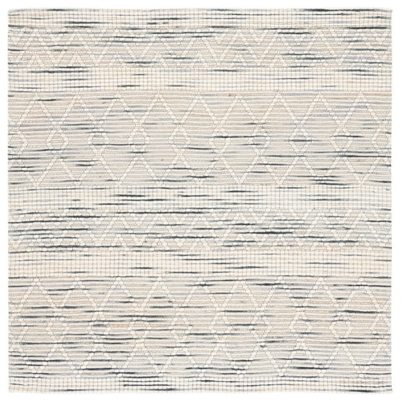 SAFAVIEH Marbella Riagan Diamond Area Rug, Ivory/Grey, 6' x 6' Square