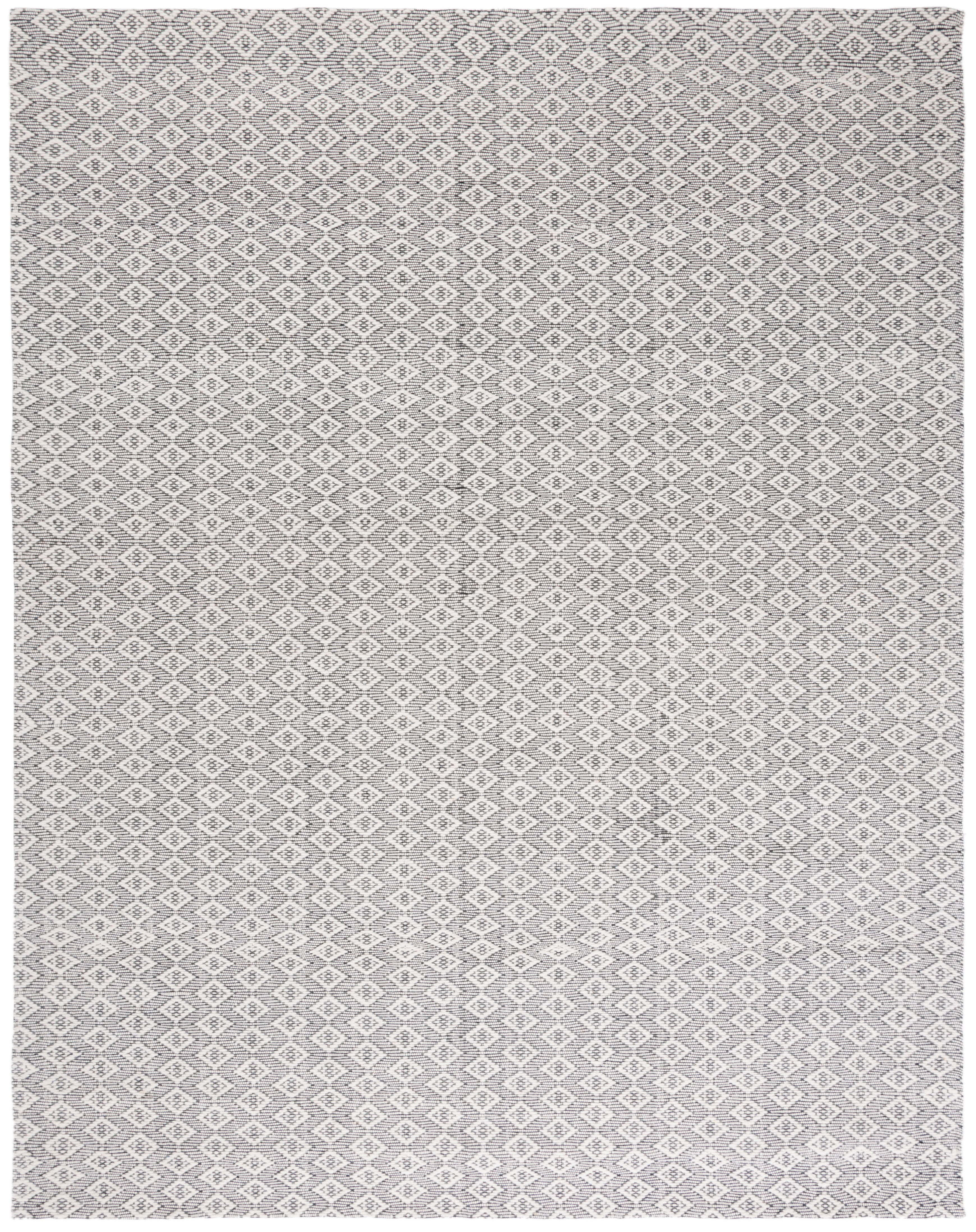 SAFAVIEH Marbella Saleem Diamond Area Rug, Ivory/Black, 8' x 10'