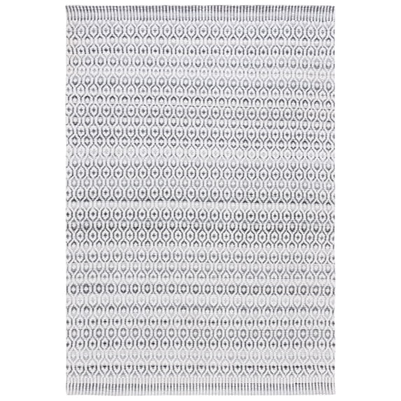 SAFAVIEH Marbella Scarlett Diamond Area Rug, Ivory/Black, 8' x 10'