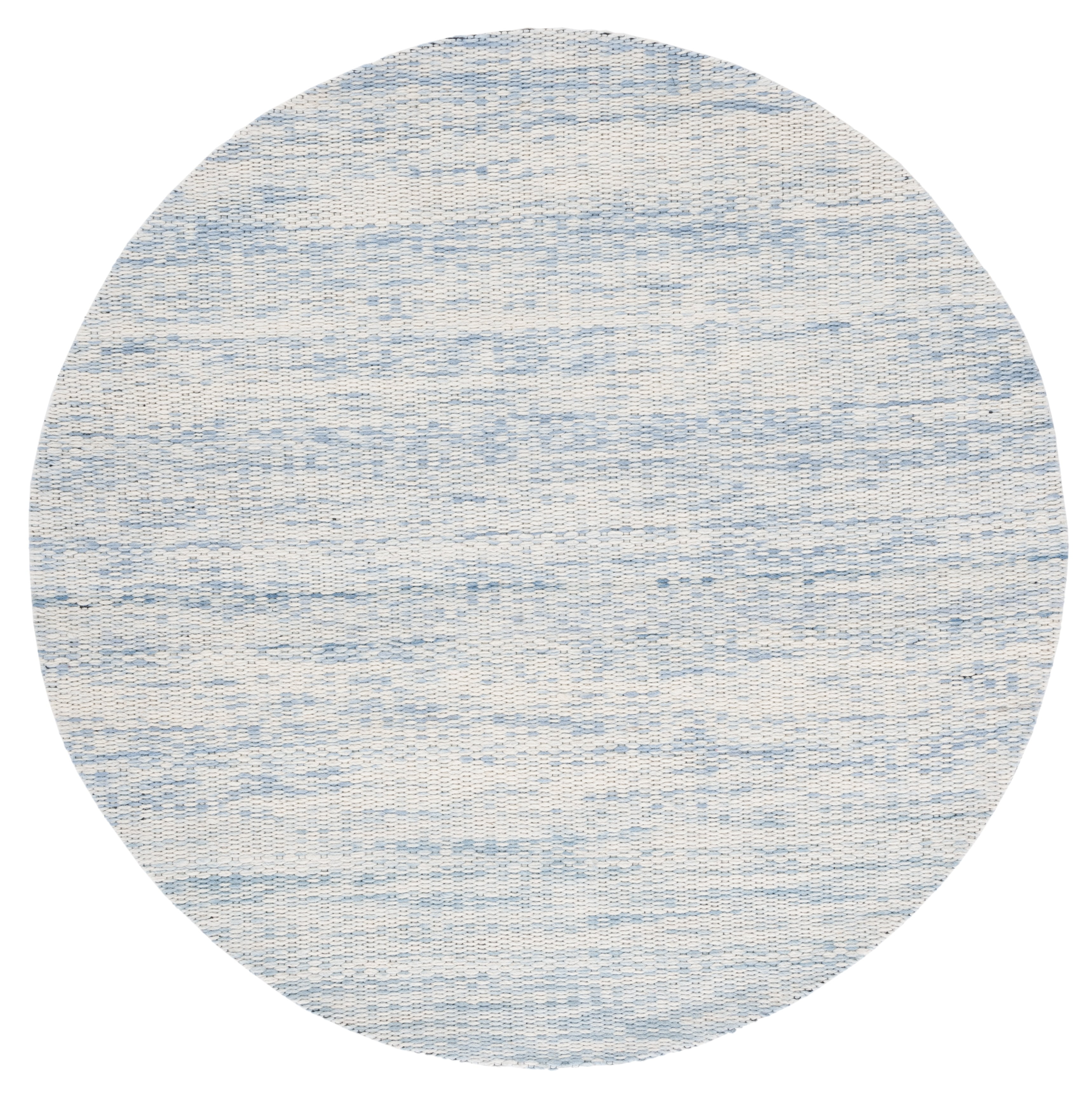 SAFAVIEH Marbella Taegan Distressed Area Rug, Blue/Ivory, 6' x 6' Round