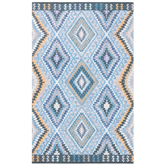 SAFAVIEH Marbella Tamsen Southwestern Area Rug, Blue/Gold, 4' x 6'