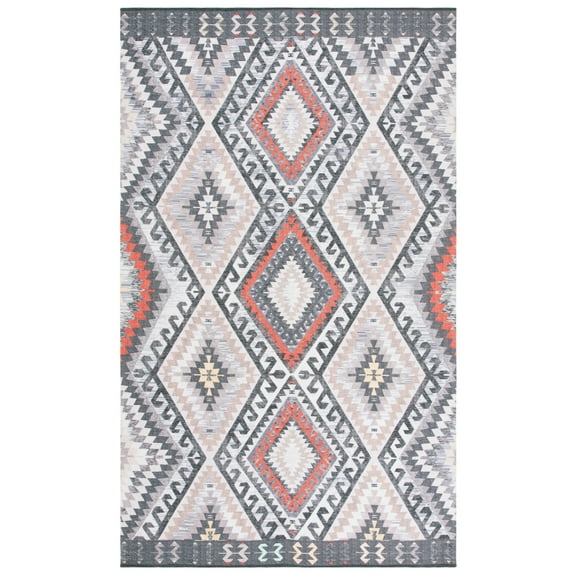 SAFAVIEH Marbella Tamsen Southwestern Area Rug, Grey/Chocolate, 3' x 5'