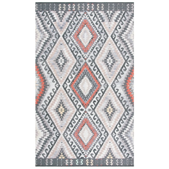 SAFAVIEH Marbella Tamsen Southwestern Area Rug, Grey/Chocolate, 4' x 6'
