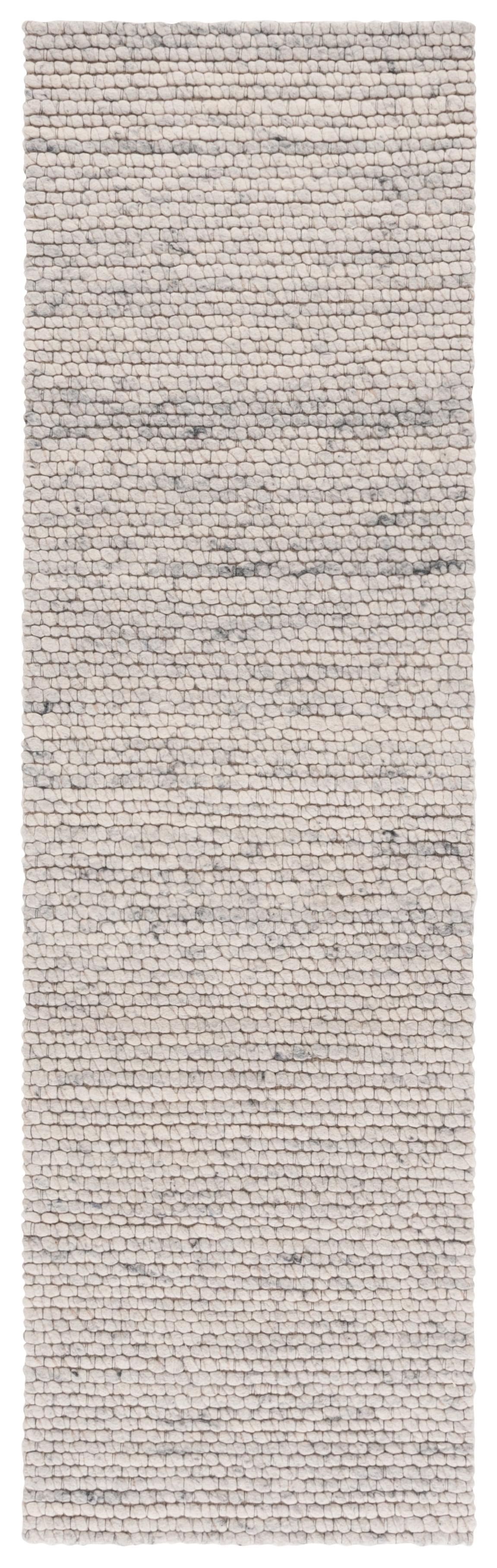 Gray Geometric Flat Woven Wool Runner Rug, 2'3" x 8'