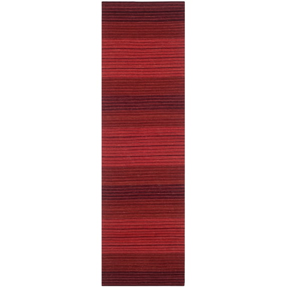 SAFAVIEH Marbella Winslow Striped Runner Rug, Red, 2'3" x 8'