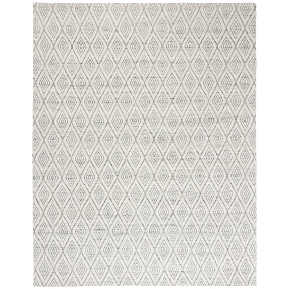 SAFAVIEH Marbella Winston Diamond Area Rug, Dark Grey/Ivory, 8' x 10'