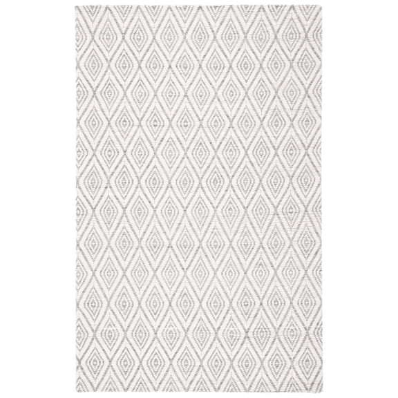 SAFAVIEH Marbella Winston Diamond Area Rug, Grey/Ivory, 3' x 5'