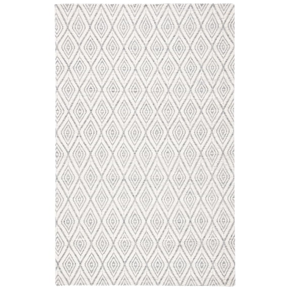 SAFAVIEH Marbella Winston Diamond Area Rug, Grey/Ivory, 5' x 8'
