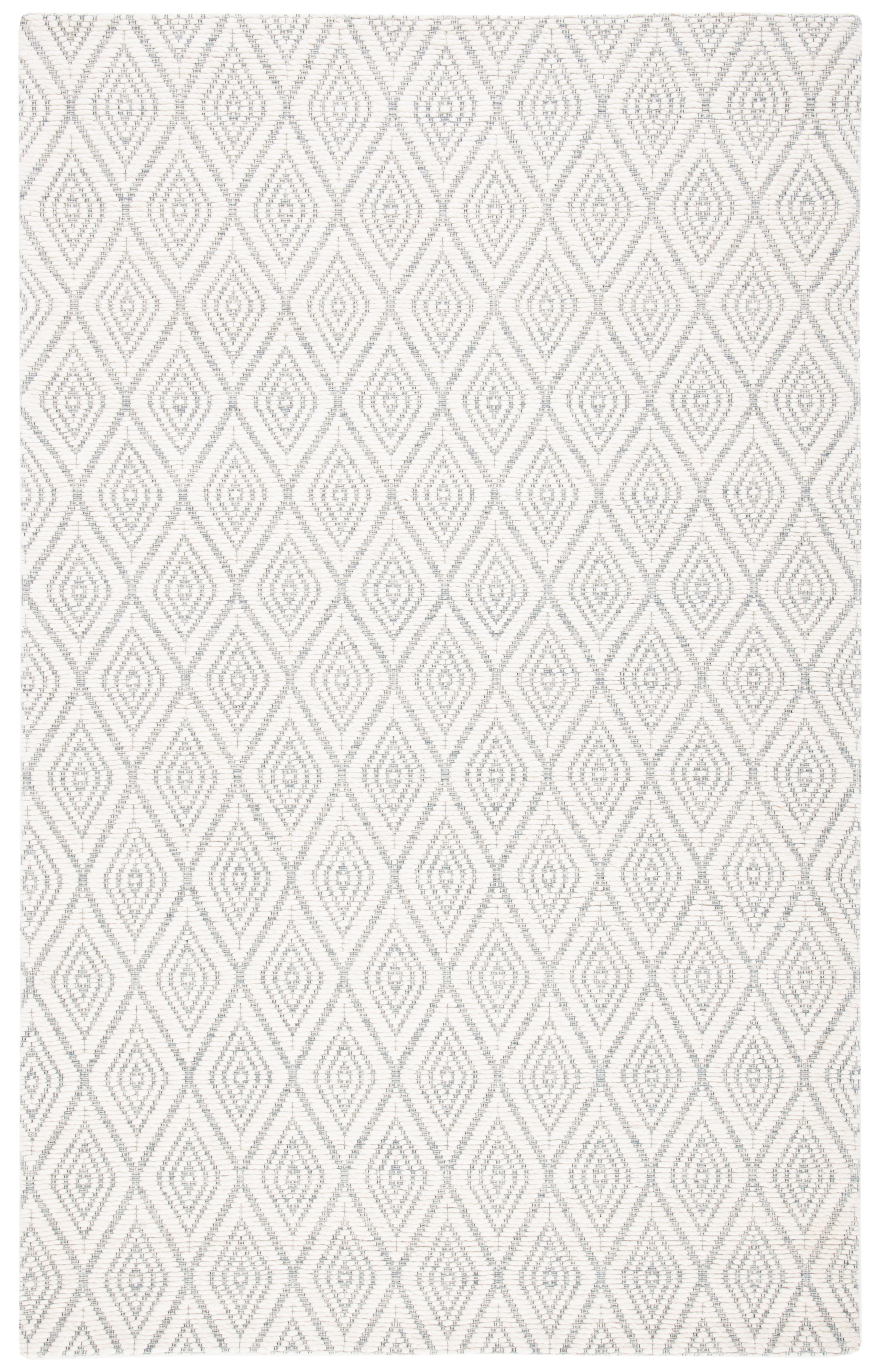 SAFAVIEH Marbella Winston Diamond Area Rug, Light Blue/Ivory, 5' x 8'