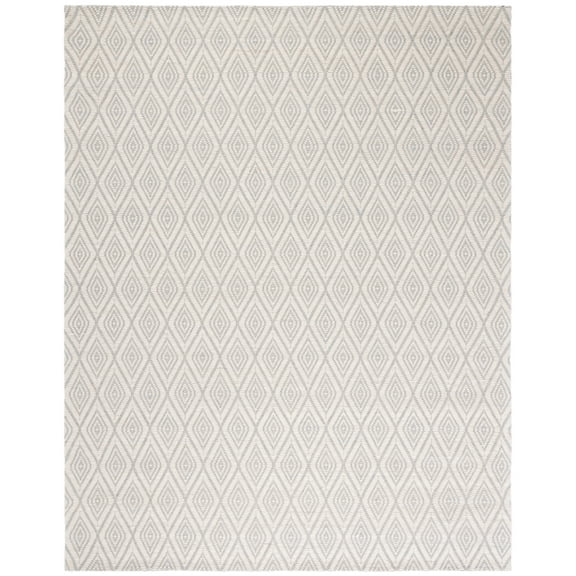 SAFAVIEH Marbella Winston Diamond Area Rug, Light Blue/Ivory, 6' x 6' Round