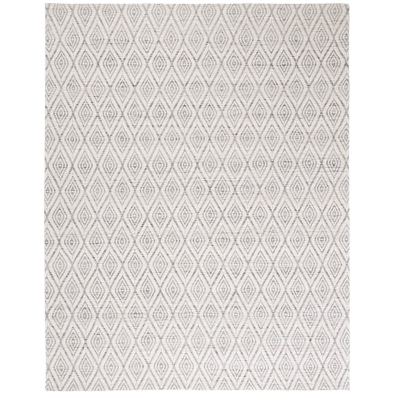 SAFAVIEH Marbella Winston Diamond Runner Rug, Dark Grey/Ivory, 2'3" x 8'