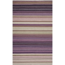 SAFAVIEH Marbella Xanthia Striped Area Rug, White/Lilac, 5' x 8'