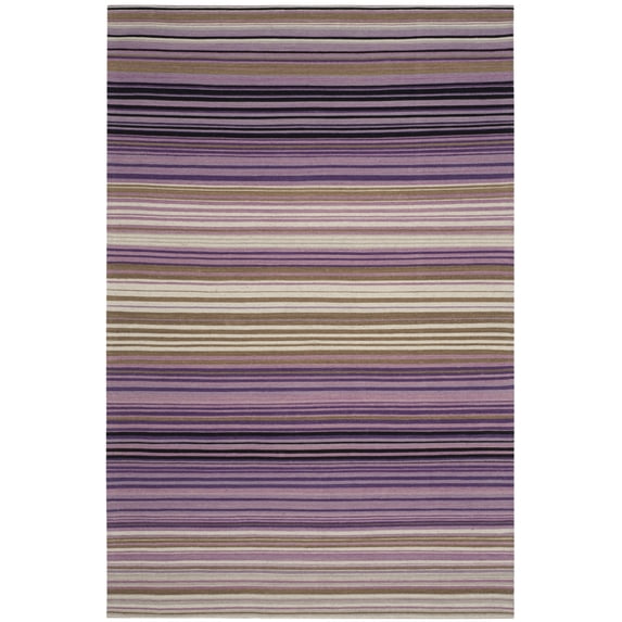 SAFAVIEH Marbella Xanthia Striped Area Rug, White/Lilac, 8' x 10'