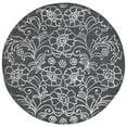 thumbnail image 1 of SAFAVIEH Marbella Zarif Floral Area Rug, Black/Ivory, 6' x 6' Round, 1 of 8