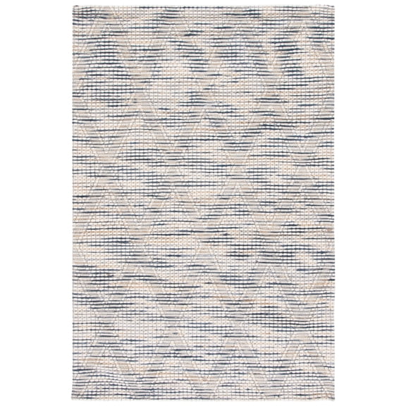 SAFAVIEH Marbella Zelma Diamond Area Rug, Ivory/Blue, 3' x 5'