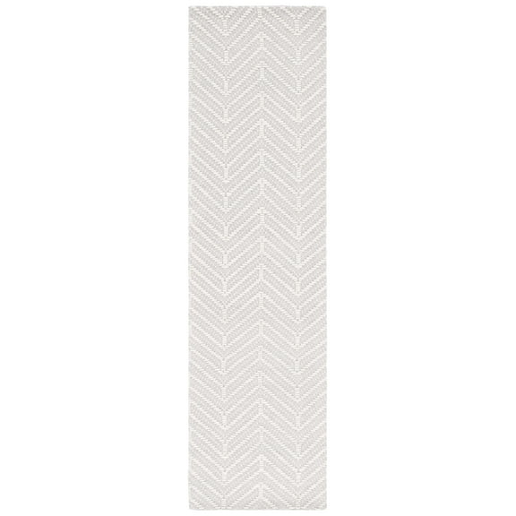 SAFAVIEH Marbella Zowie Zig-Zag Runner Rug, Ivory/Beige, 2'3" x 9'