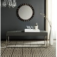 thumbnail image 1 of SAFAVIEH Marc Modern Glam Upholstered Rectangular Bench, Grey/Chrome, 1 of 5