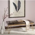 thumbnail image 1 of SAFAVIEH Marcella Contemporary Mid-Century Tufted Bench, Brown/Gold, 1 of 5